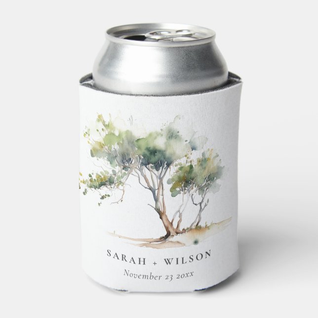 Minimale einfache Hochzeit mit Botanischem Baum Dosenkühler (Kanne Vorderseite)