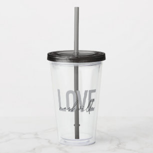 Minimale, einfache, moderne coole Design-Liebe Nas Acryltrinkbecher