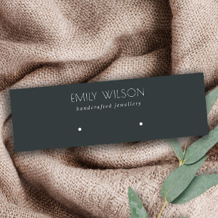 Minimale einfache Schwarz-Weiß-Dunkel-Kette-Anzei Mini Visitenkarte