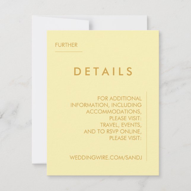 Minimale Einladung zur Hochzeit (Vorderseite)