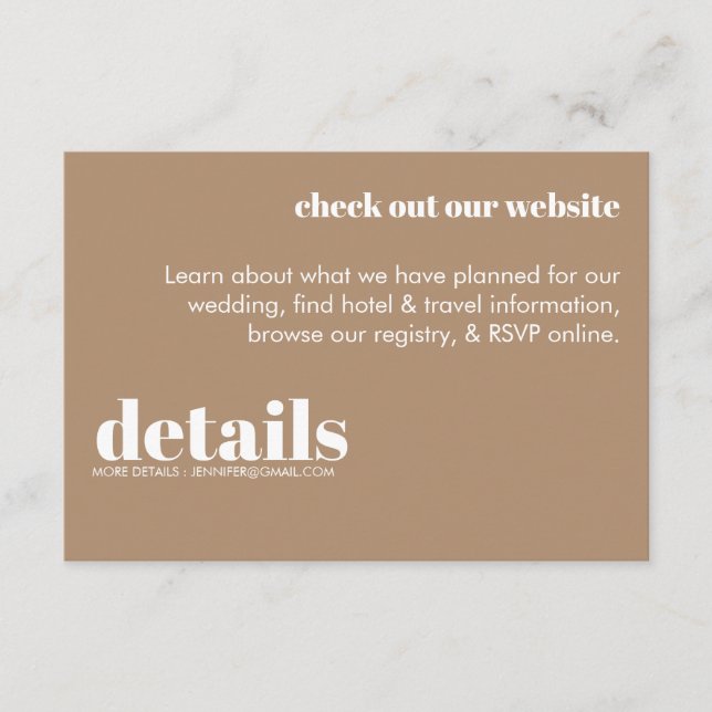 Minimale Einladung zur Hochzeit (Vorderseite)