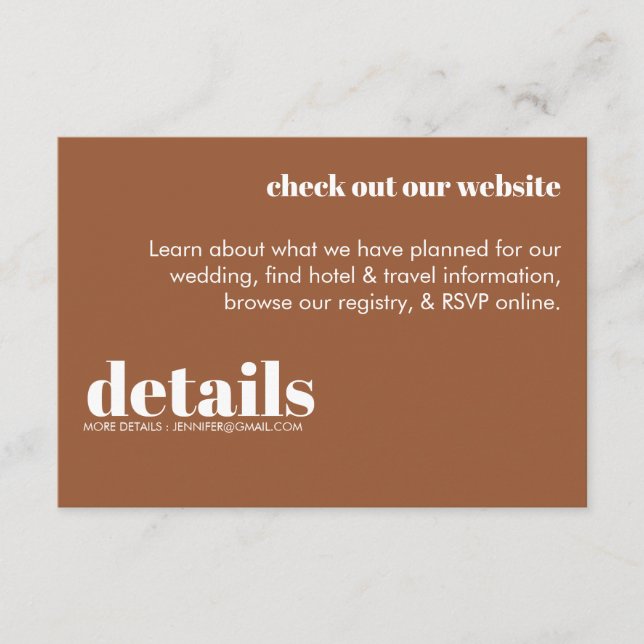 Minimale Einladung zur Hochzeit (Vorderseite)