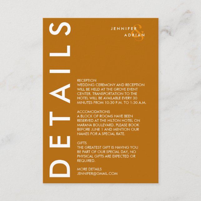 Minimale Einladung zur Hochzeit (Vorderseite)