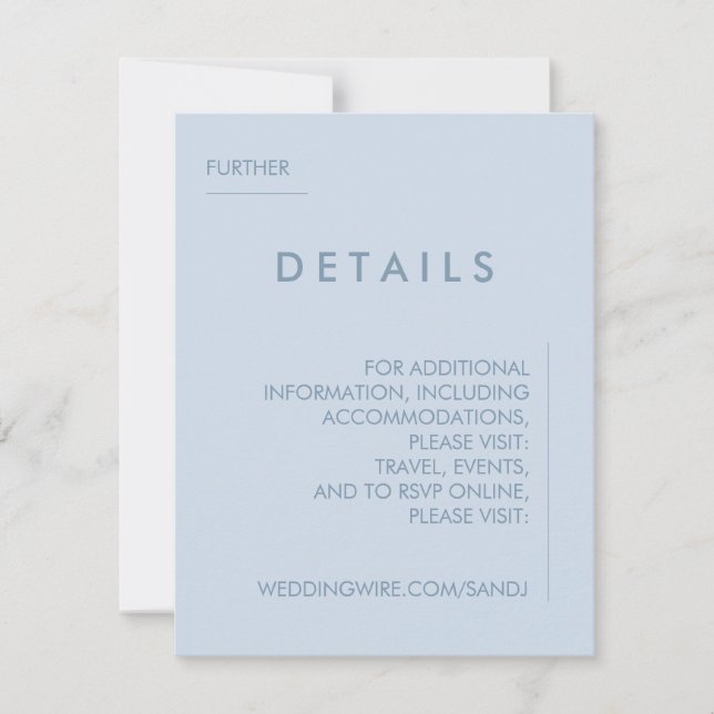 Minimale Einladung zur Hochzeit (Vorderseite)