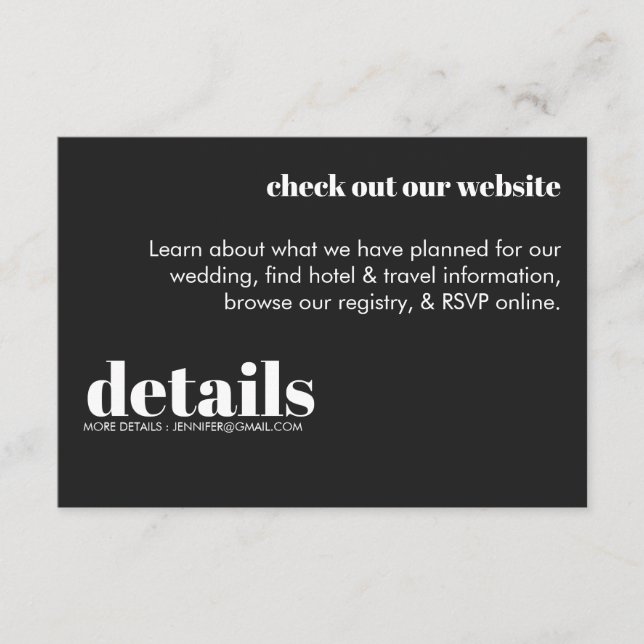 Minimale Einladung zur Hochzeit (Vorderseite)