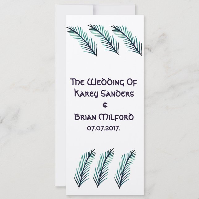 Minimale Einladung zur Hochzeit (Vorderseite)