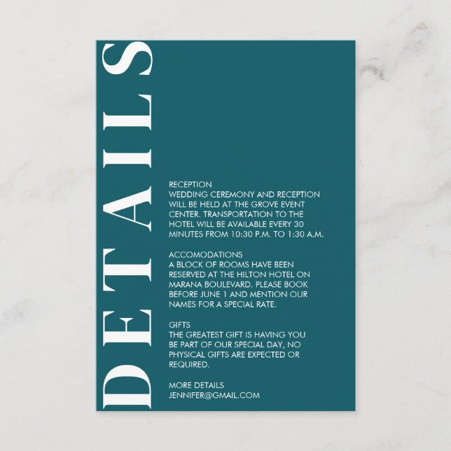 Minimale Einladung zur Hochzeit (Vorderseite)