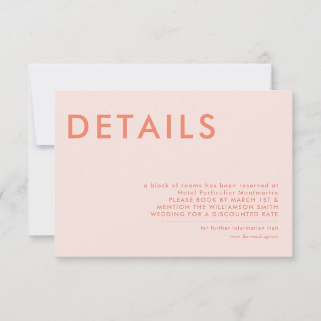 Minimale Einladung zur Hochzeit (Vorderseite)