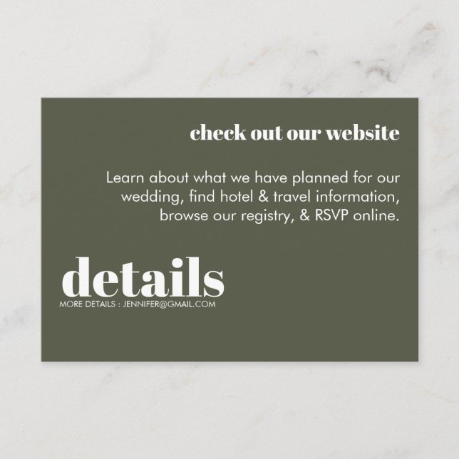 Minimale Einladung zur Hochzeit (Vorderseite)