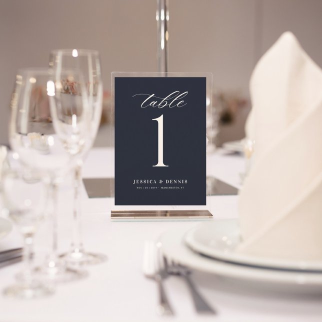 Minimale Elegant Calligraphy Script-Tischnummer (Von Creator hochgeladen)