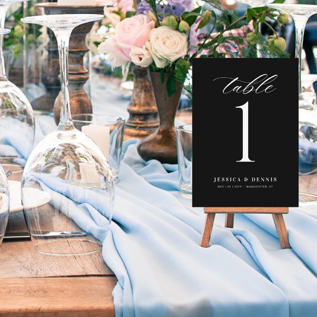 Minimale Elegant Calligraphy Script-Tischnummer (Von Creator hochgeladen)