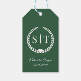Minimale Elegant Typografy Monogram Initials Geschenkanhänger