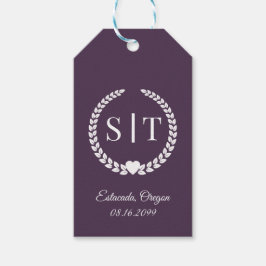 Minimale Elegant Typografy Monogram Initials Geschenkanhänger