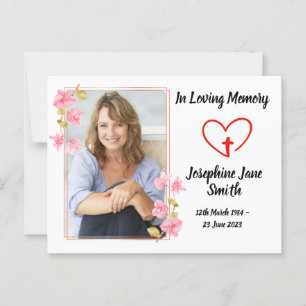 Minimale Elegante Beileid Blumenzwiebelkarte Gebet Postkarte