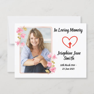 Minimale Elegante Beileid Blumenzwiebelkarte Gebet Postkarte