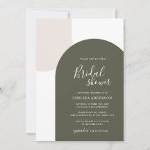 Minimale elegante Boho-Bogen-Brautparty in Salbeig