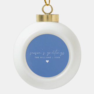 Minimale elegante Herzillustrations-Schriftfamilie Keramik Kugel-Ornament