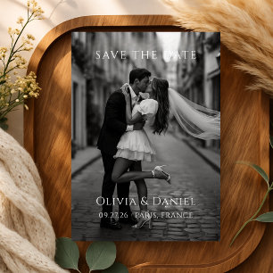 Minimale elegante Hochzeit - Save-the-Date  Save The Date