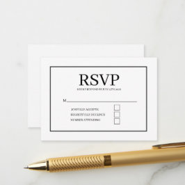 Minimale elegante Hochzeits-RSVP-Karte Begleitkarte