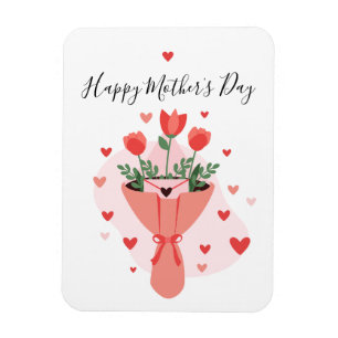 Minimale elegante Muttertags-Karte Magnet