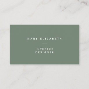 Minimale elegante QR-Code Olive-Grün Visitenkarte