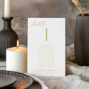 Minimale elegante Script-Hochzeitstisch-Sitzkarte Einladung
