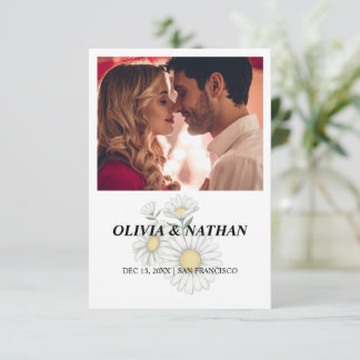 Minimale elegante Text- und Fotogestaltung / Hochz Save The Date