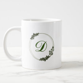 Minimale Eukalyptus-Illustration Greenerity Monogr Jumbo-Tasse