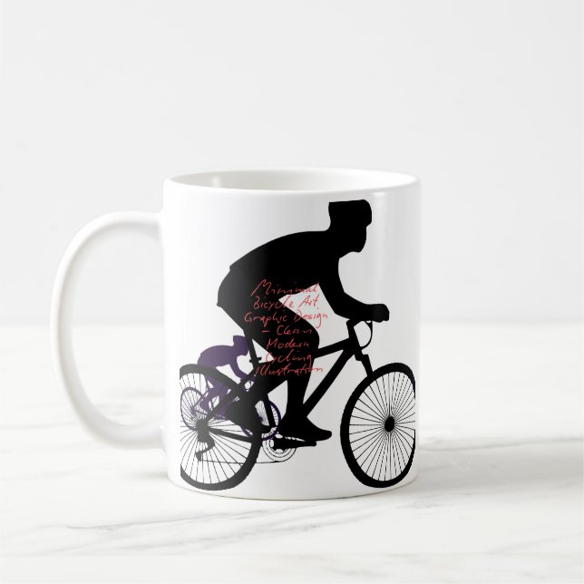 Minimale Fahrrad-Kunst Kaffeetasse (Links)