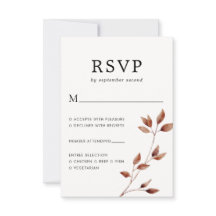 Minimale Fall Leaf Botanische Hochzeit