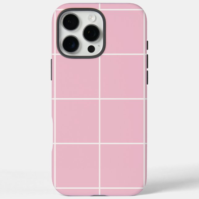 Minimale Farb-Gitter-Prüfmuster iPhone 16 Pro Max Hülle (Rückseite)