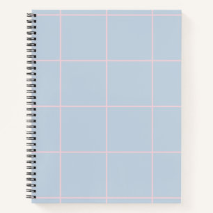 Minimale Farb-Gitter-Prüfmuster Notizbuch