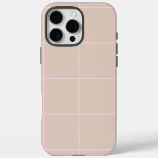 Minimale Farb-Gitter-Prüfstruktur iPhone 16 Pro Max Hülle