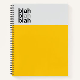 Minimale Farbblock-Notizbuch – Blah Blah Blah Notizbuch