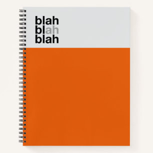 Minimale Farbblock-Notizbuch – Blah Blah Blah Notizbuch