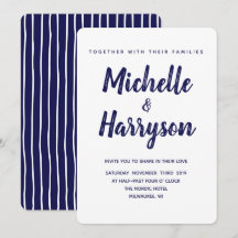 Minimale Farbe | Navy Blue | Einladung zur Hochzei