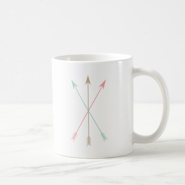 Minimale farbige Pfeile Kaffeetasse (Rechts)