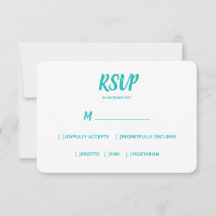 Minimale Farbwahl RSVP Karte