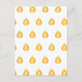 Minimale Feuerflammen-Symbol-Hot-Lit-Ästhetik-Graf Postkarte