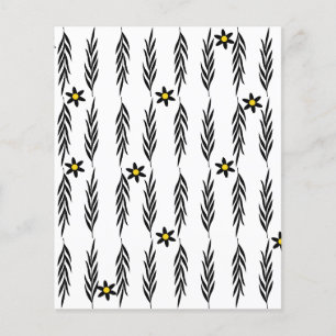 Minimale florale nahtlose moderne botanische Daisy Flyer