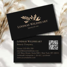 Minimale Florale Schwarze Botanische Schönheit QR-