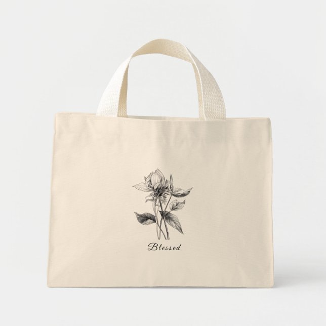 Minimale florale Tasche Nr. 1 (Vorne)