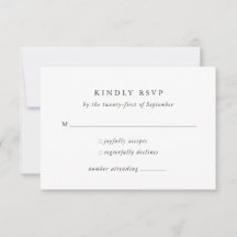 Minimale formale klassische Hochzeitskarte
