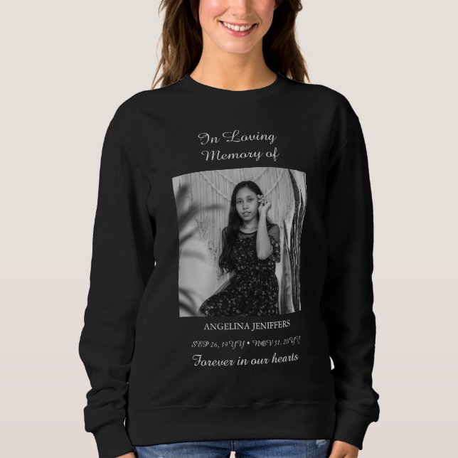 Minimale Foto-Feier zur Beerdigung von Leben Sweatshirt (Vorderseite)