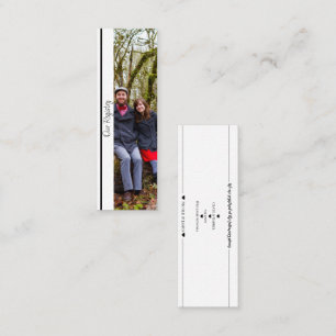 Minimale Foto-Registrierung für Hochzeiten Mini Visitenkarte