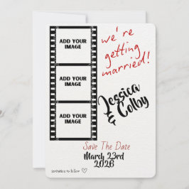 Minimale Foto Save-the-Date Karte Modern und Maßge
