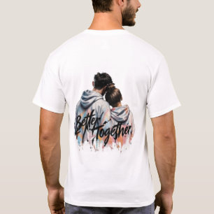 Minimale Front-Logo-Hinterdruck-T-Shirt Gute Vib T-Shirt
