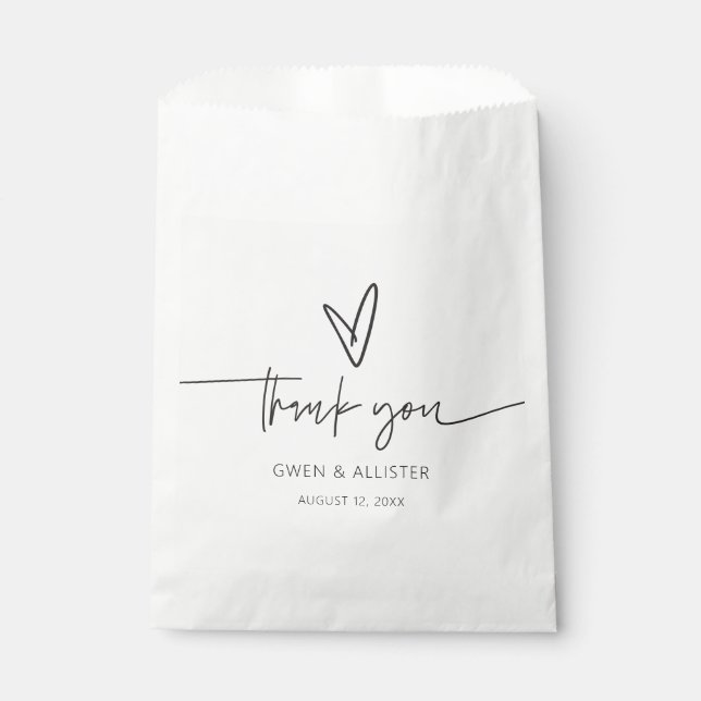 Minimale Gastgeschenk Hochzeit Leckerei Tasche Vie Geschenktütchen (Vorderseite)