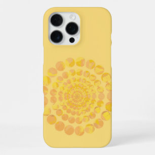 Minimale gelbe Sonnenstrahlen-Texturkreisgestaltun iPhone 16 Pro Max Hülle