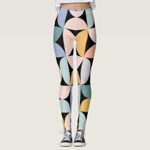 Minimale Geometrie: Skandinavisches Kunstwerk Post Leggings